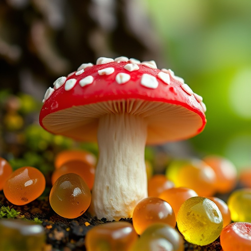 Amanita Magic Mushroom Gummies Close-Up