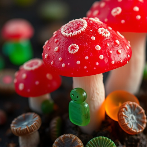 Amanita Magic Mushroom Gummies Close-Up