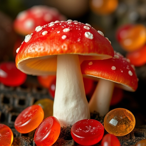 Amanita Magic Mushroom Gummies Close-Up