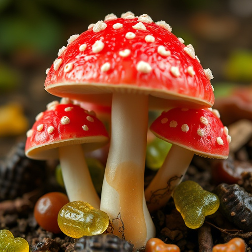 Amanita Magic Mushroom Gummies Close-Up