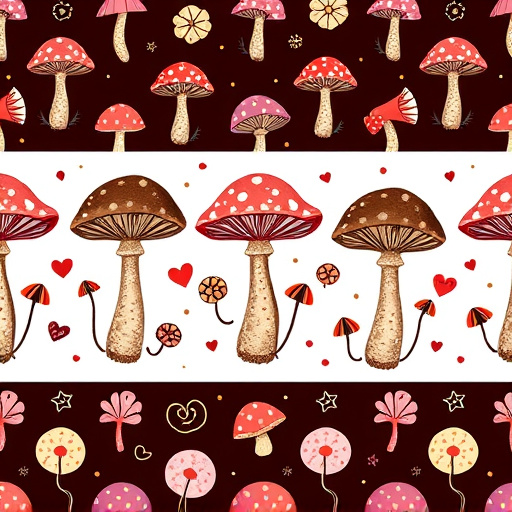 Artistic Magic Mushroom Chocolates Patterns