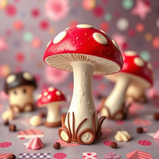 Artistic Magic Mushroom Chocolates Patterns