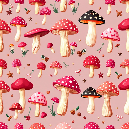 Artistic Magic Mushroom Chocolates Patterns