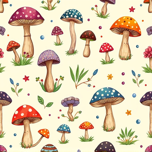 Artistic Magic Mushroom Chocolates Patterns