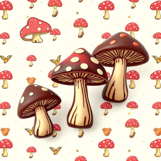 Artistic Magic Mushroom Chocolates Patterns