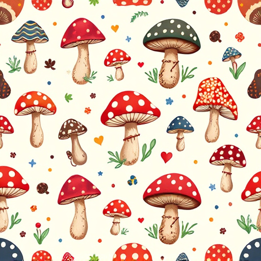 Artistic Magic Mushroom Chocolates Patterns