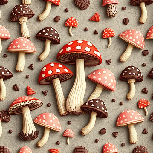 Artistic Magic Mushroom Chocolates Patterns