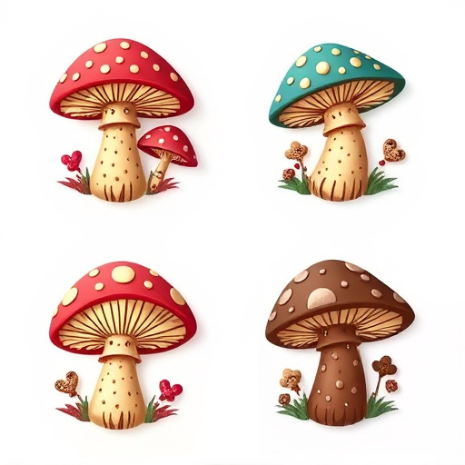 Artistic Magic Mushroom Chocolates Patterns