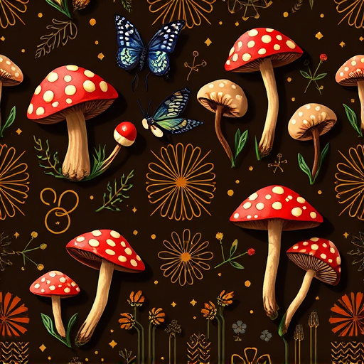 Artistic Magic Mushroom Chocolates Patterns