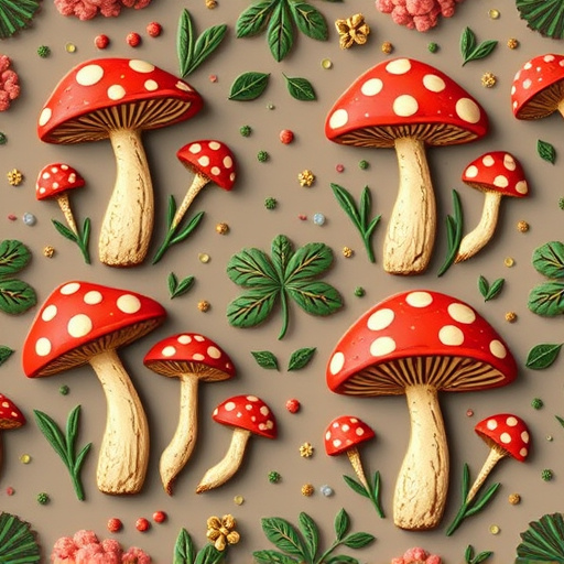 Artistic Magic Mushroom Chocolates Patterns