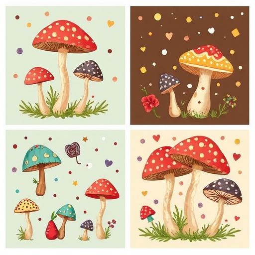 Artistic Magic Mushroom Chocolates Patterns