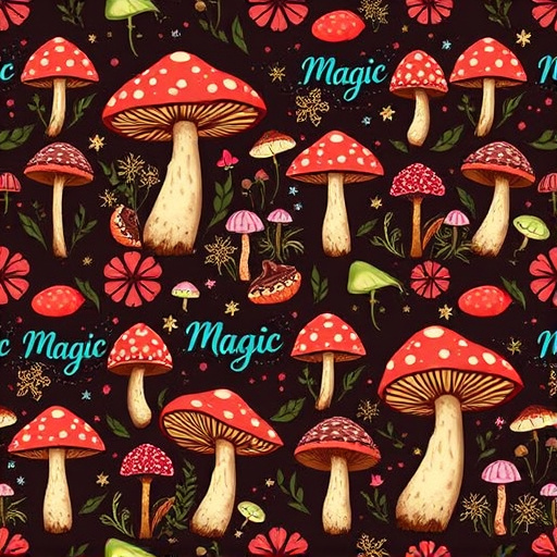 Artistic Magic Mushroom Chocolates Patterns