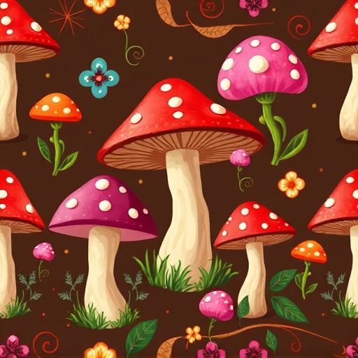 Artistic Magic Mushroom Chocolates Patterns