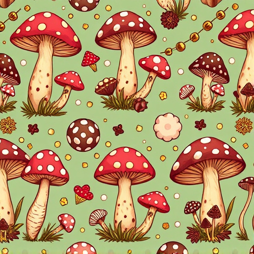 Artistic Magic Mushroom Chocolates Patterns