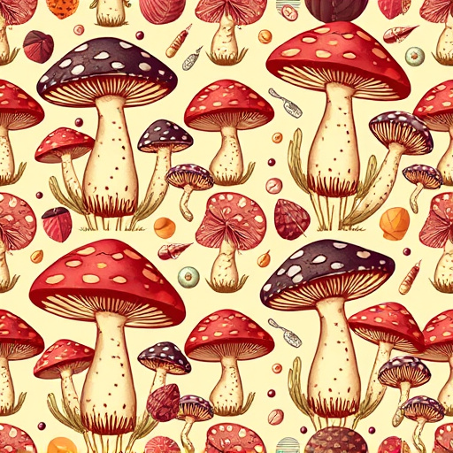 Artistic Magic Mushroom Chocolates Patterns
