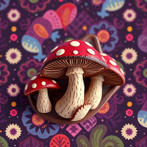 Artistic Magic Mushroom Chocolates Patterns
