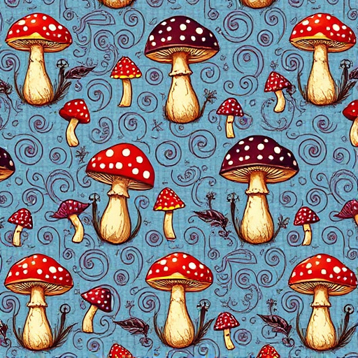 Artistic Magic Mushroom Chocolates Patterns