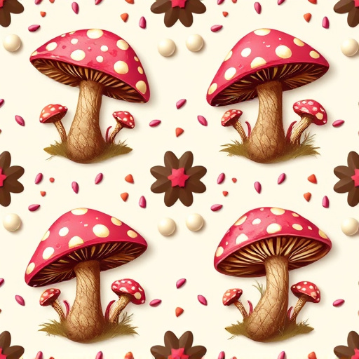 Artistic Magic Mushroom Chocolates Patterns