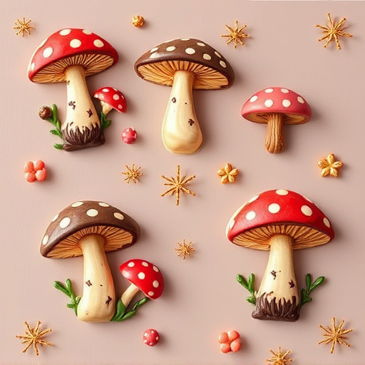Artistic Magic Mushroom Chocolates Patterns