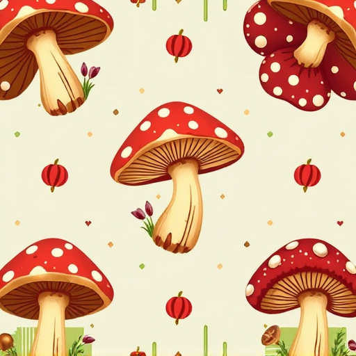 Artistic Magic Mushroom Chocolates Patterns