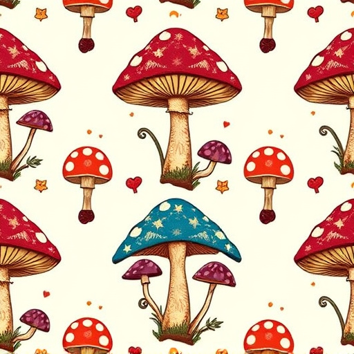 Artistic Magic Mushroom Chocolates Patterns