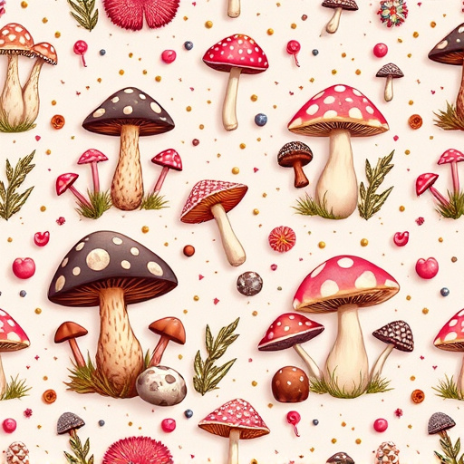 Artistic Magic Mushroom Chocolates Patterns