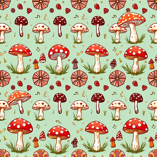 Artistic Magic Mushroom Chocolates Patterns
