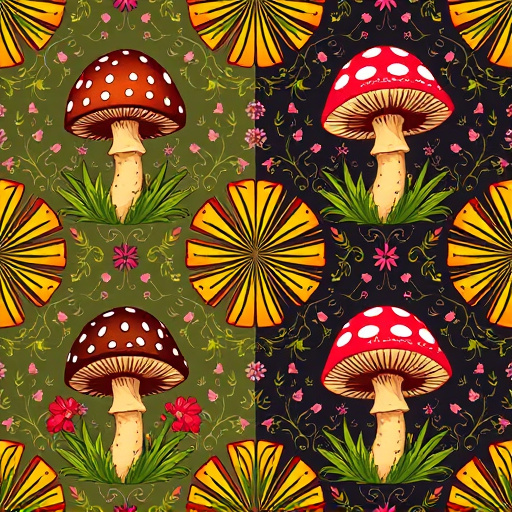 Artistic Magic Mushroom Chocolates Patterns