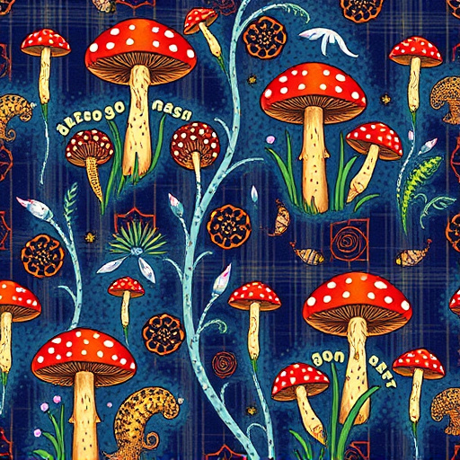 Artistic Magic Mushroom Chocolates Patterns