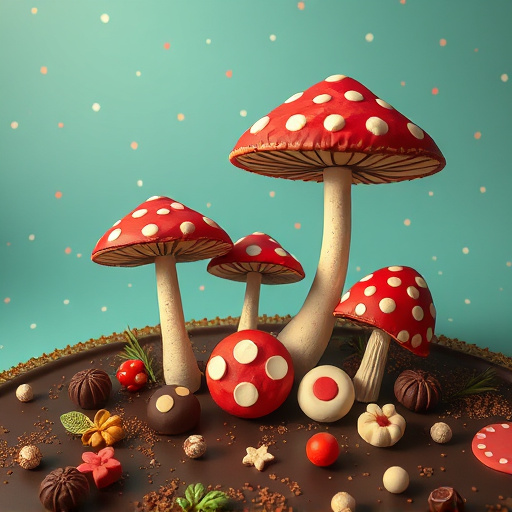 Artistic Magic Mushroom Chocolates Patterns