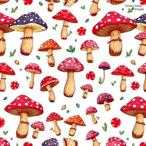 Artistic Magic Mushroom Chocolates Patterns