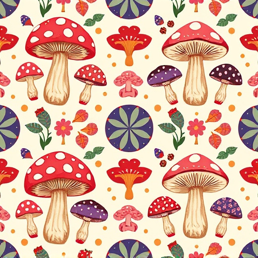 Artistic Magic Mushroom Chocolates Patterns