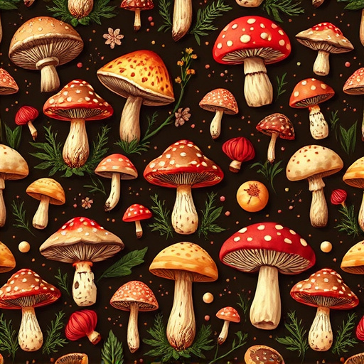 Artistic Magic Mushroom Chocolates Patterns