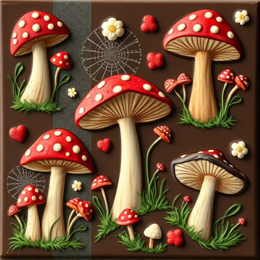 Artistic Magic Mushroom Chocolates Patterns