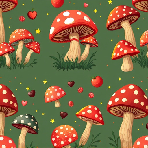 Artistic Magic Mushroom Chocolates Patterns