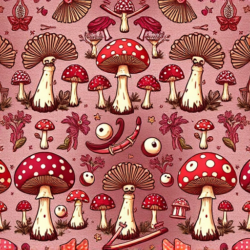 Artistic Magic Mushroom Chocolates Patterns