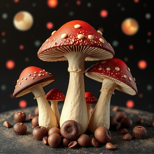 Artistic Magic Mushroom Chocolates Patterns