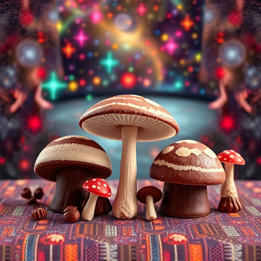 Artistic Magic Mushroom Chocolates Patterns