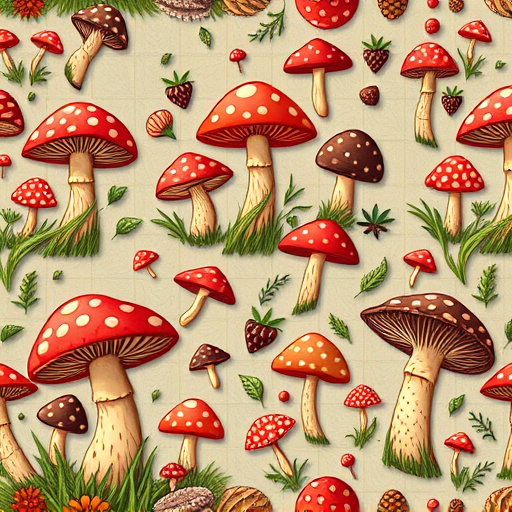 Artistic Magic Mushroom Chocolates Patterns
