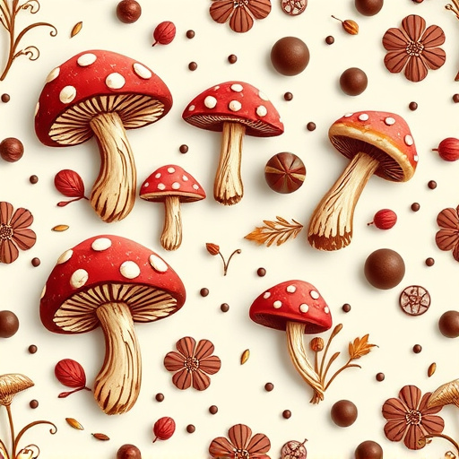 Artistic Magic Mushroom Chocolates Patterns