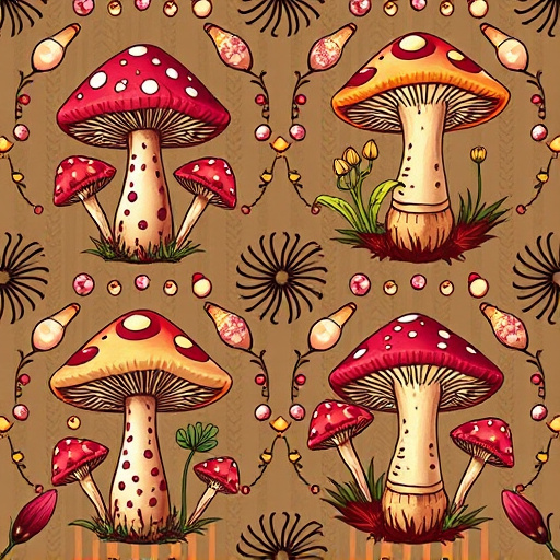 Artistic Magic Mushroom Chocolates Patterns