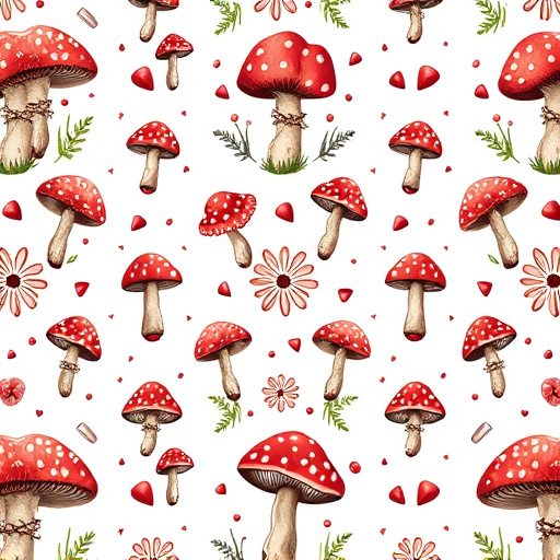 Artistic Magic Mushroom Chocolates Patterns