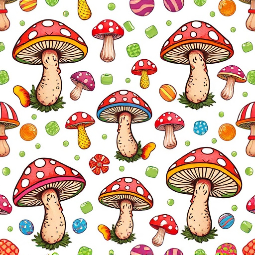 Artistic Magic Mushroom Gummies Patterns