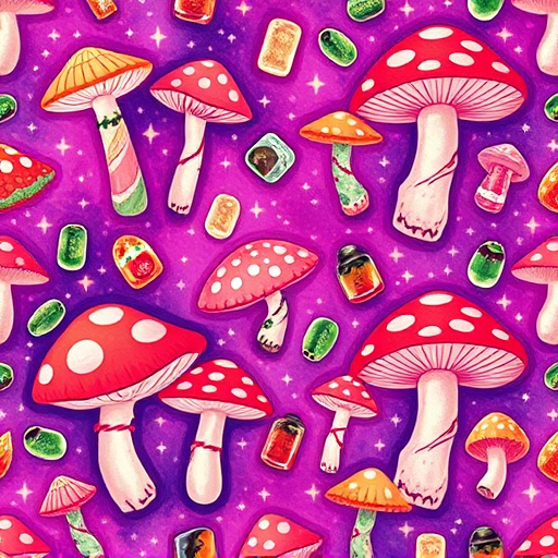 Artistic Magic Mushroom Gummies Patterns