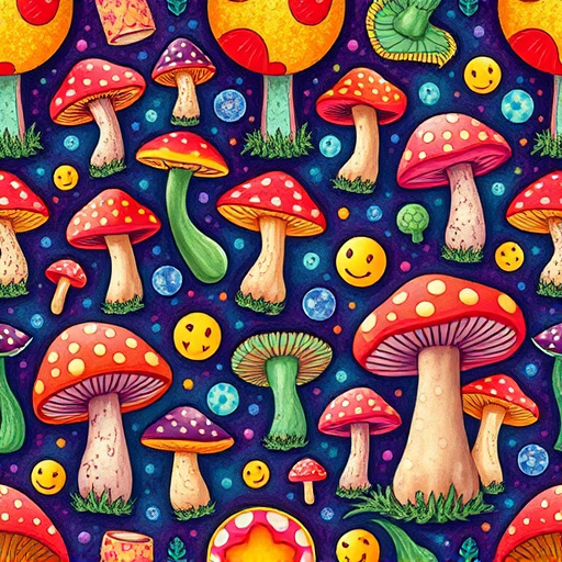 Artistic Magic Mushroom Gummies Patterns
