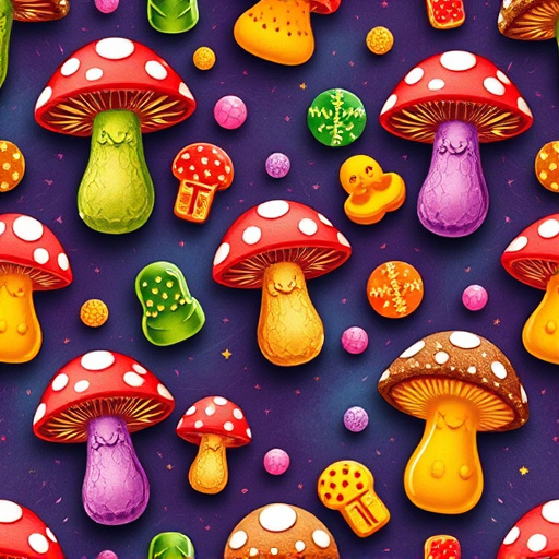 Artistic Magic Mushroom Gummies Patterns