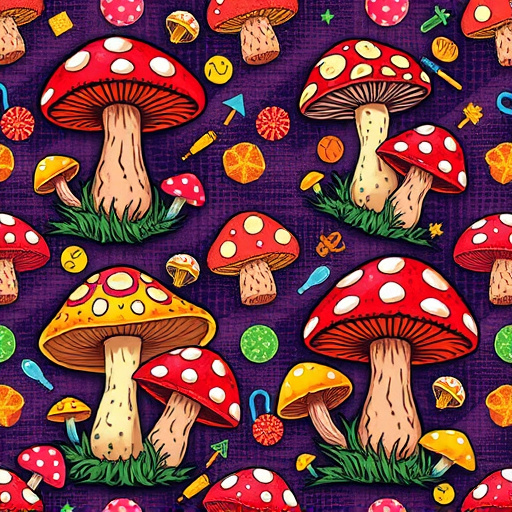 Artistic Magic Mushroom Gummies Patterns