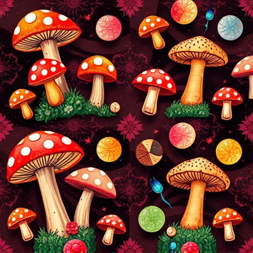 Artistic Magic Mushroom Gummies Patterns