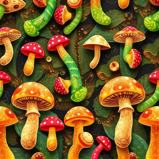 Artistic Magic Mushroom Gummies Patterns