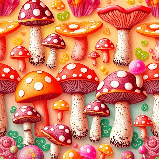 Artistic Magic Mushroom Gummies Patterns